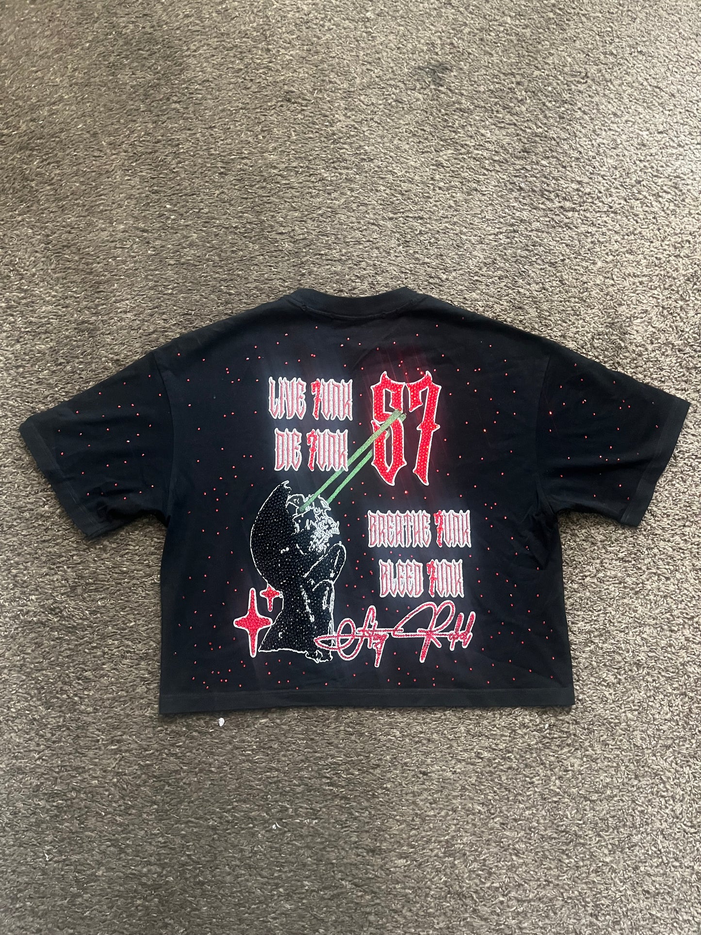 Rhinestone Live 7unk Die 7unk T-Shirt