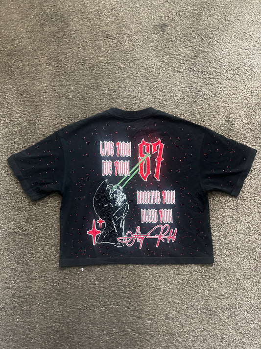 Rhinestone Live 7unk Die 7unk T-Shirt